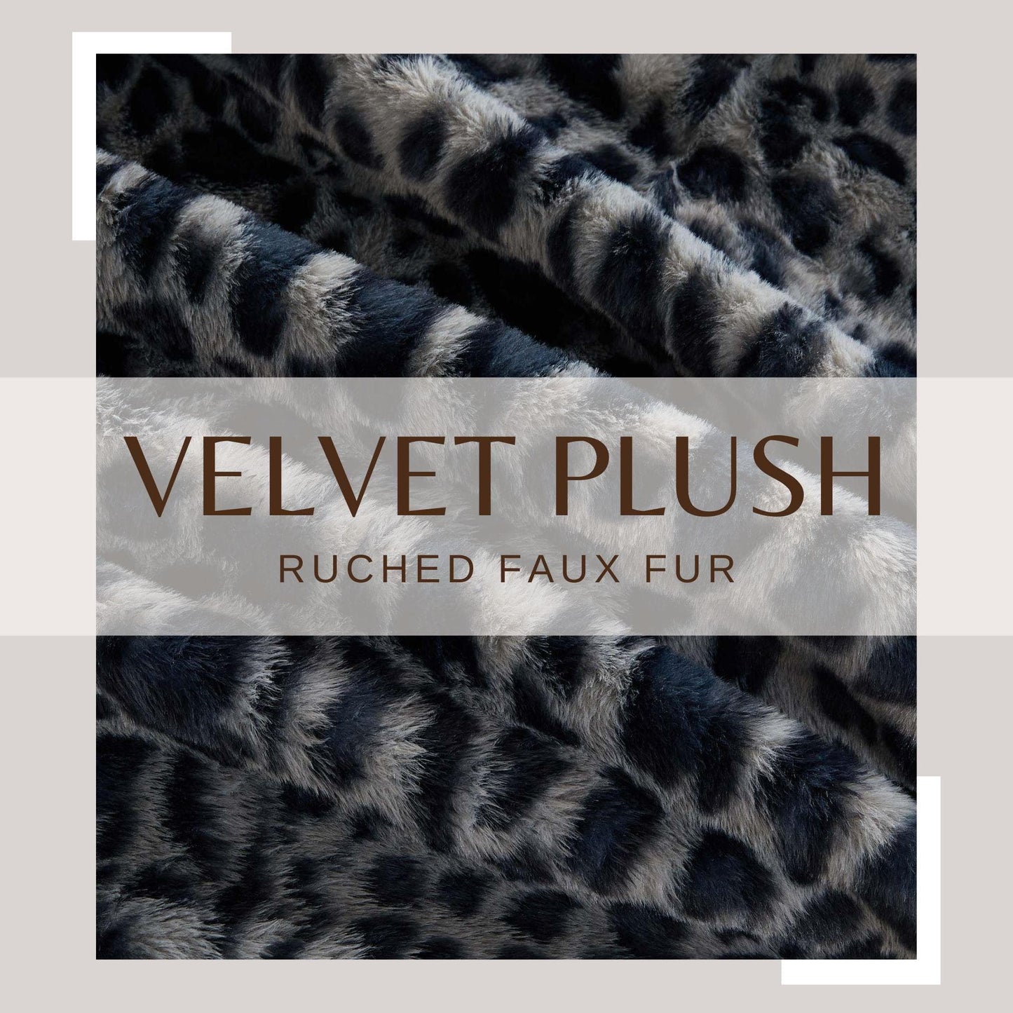 Faux Fur Printed Throw Blanket - Aaliyah Collection