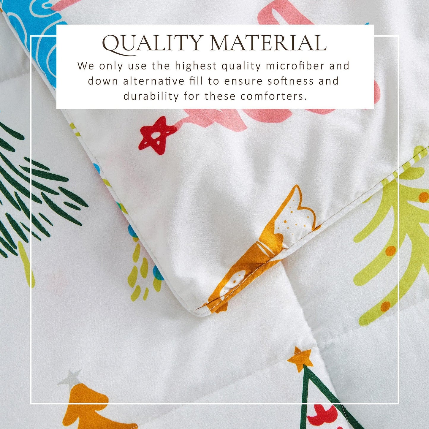 Reversible Christmas Comforter and Sham Set - Holiday / Lodge Odette Collection