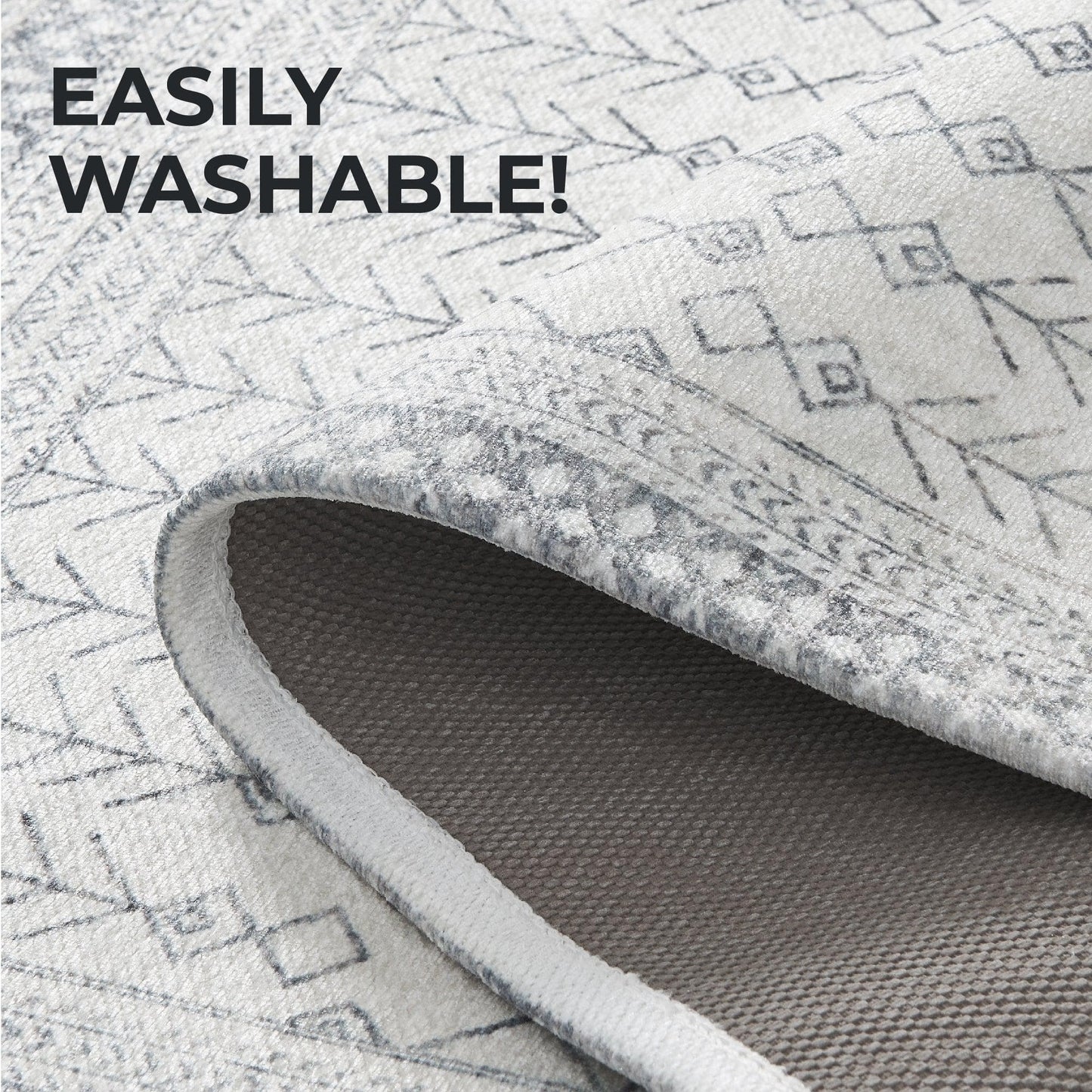 Distressed Moroccan Machine Washable Accent Runner 2'4" x 7' - Neve Collection