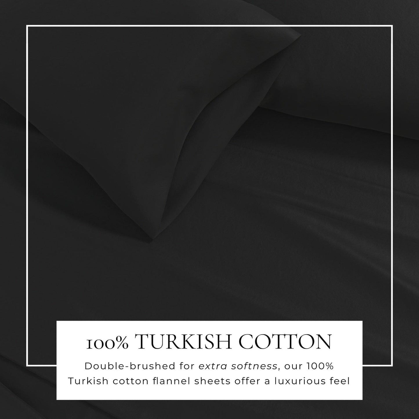 4-Piece Cotton Solid Flannel Sheet - Nordic Collection