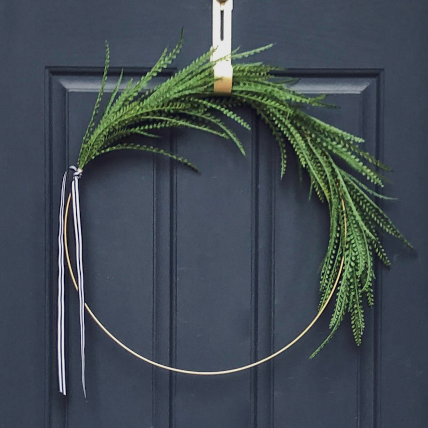 Modern Greenery Hoop Wreath