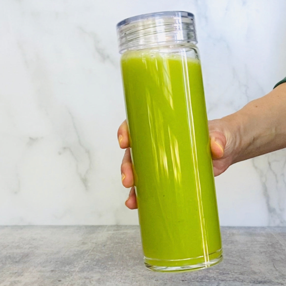 Skinny Series Glass Bottles Set w/ Crystal Clear Lids, 16 oz