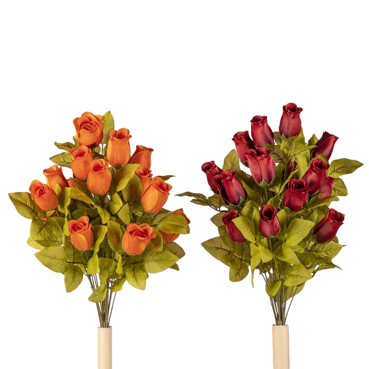 Elegant Satin Rose Bud Bush -