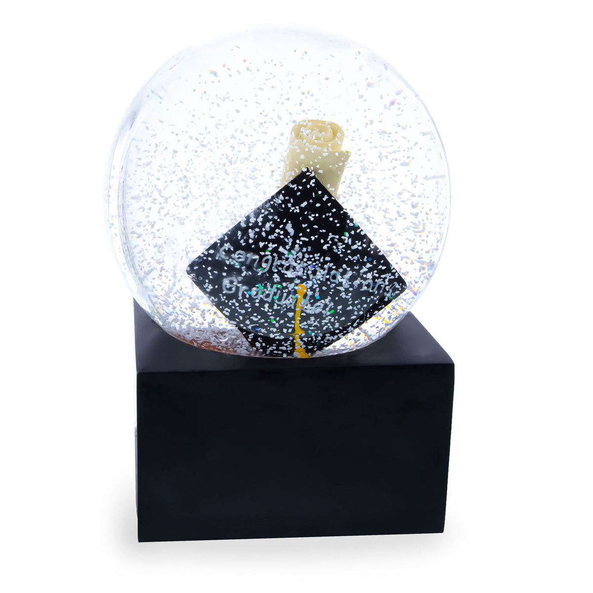 Graduate Cap Snowflake Graduation Hat & Diploma Glass Water Snow Globe – Woodcroft Home LLC