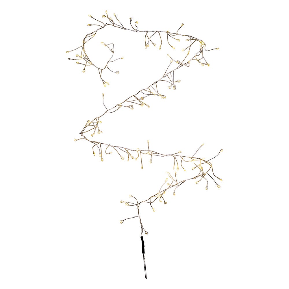 120 Light Twinkle LED Fairy Clear Cluster USB Lights - 4 Foot