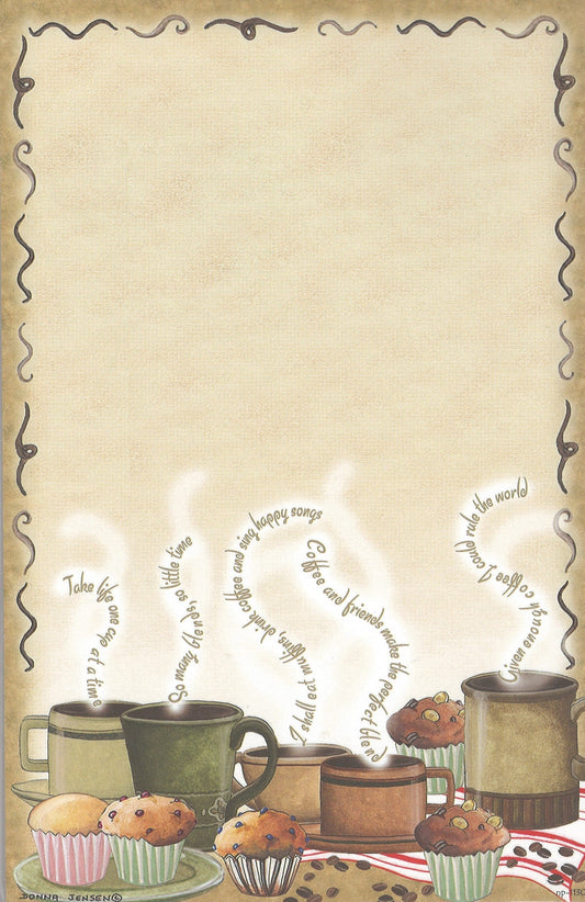 50 Sheet Notepad - Coffee and Muffins