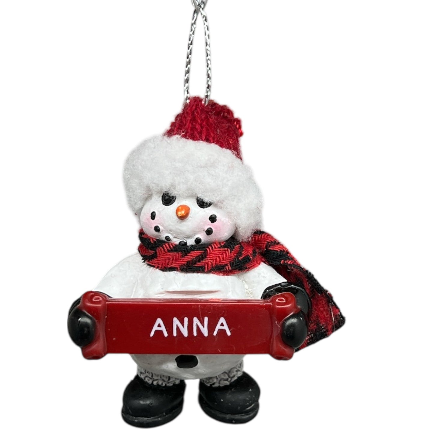 Cozy Snowman Ornament (Letters A - F) -