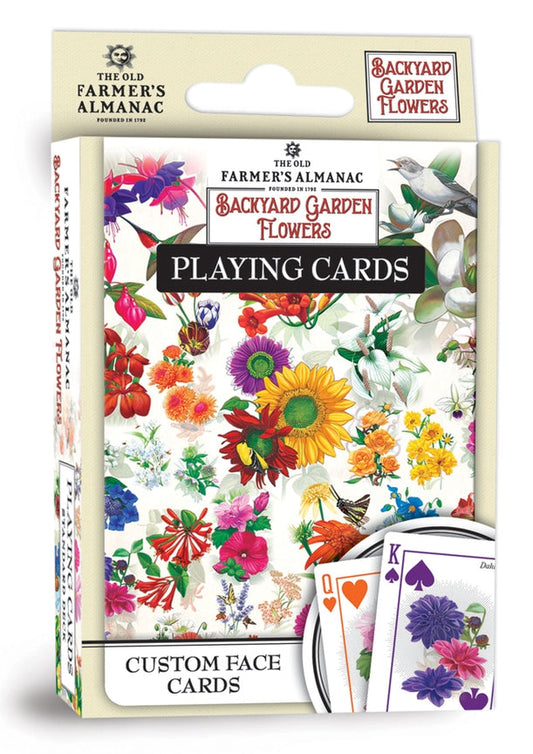 Farmer's Almanac - Backyard Garden Flowers Playing Cards