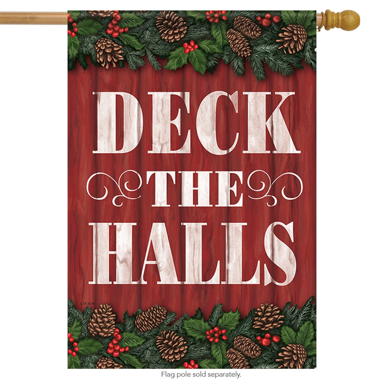 Large Double Sided House Flag - Christmas Garland