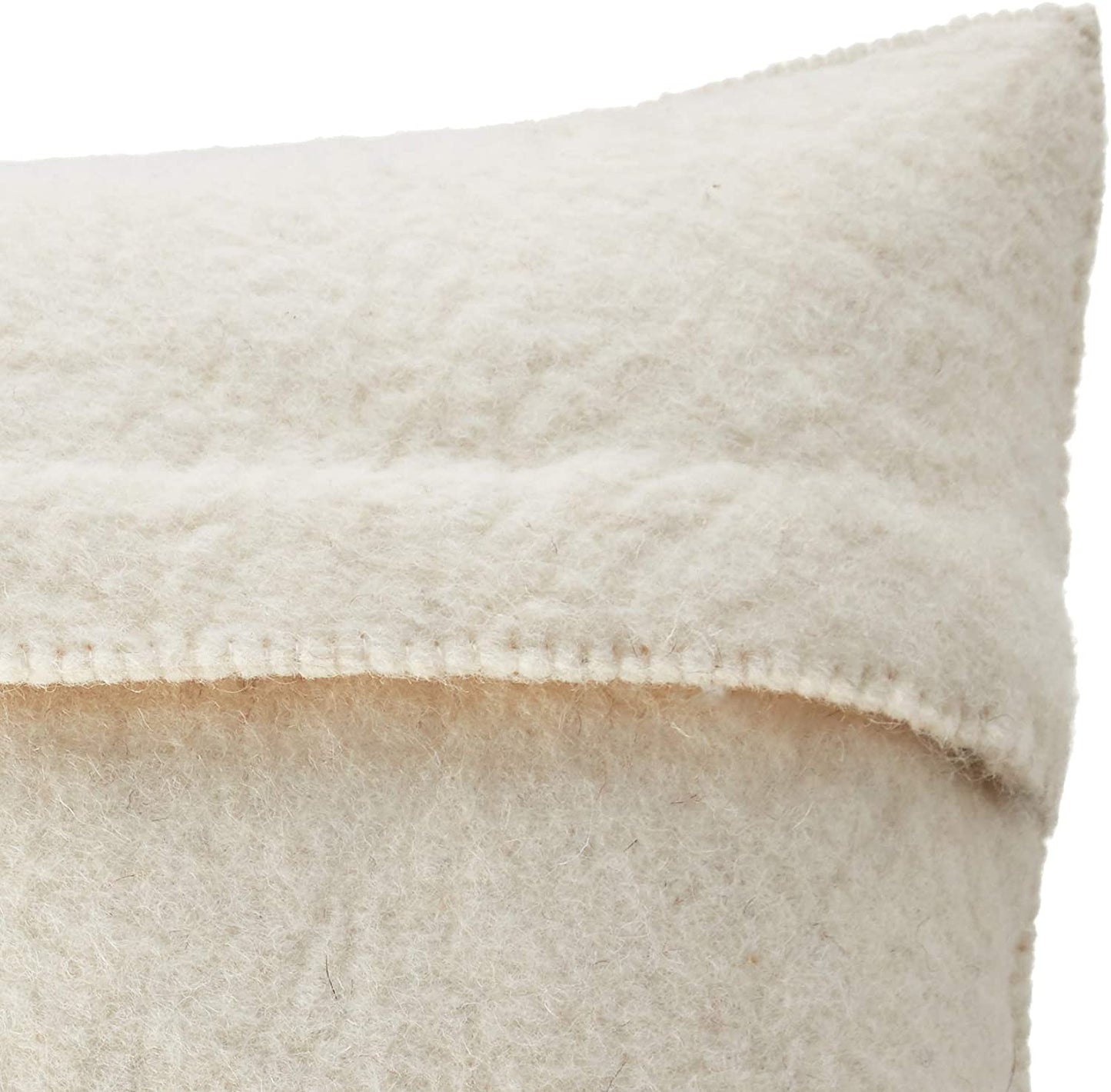Hand Felted Wool Christmas Pillow –Cream Wreath – 20" Arcadia Home