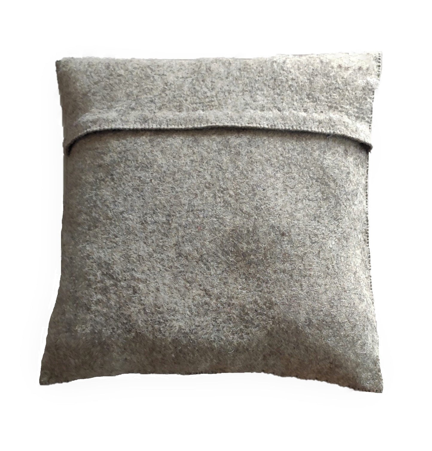 Hand Felted Wool Christmas Pillow - JOY Wreath Natural Gray - 20" Arcadia Home