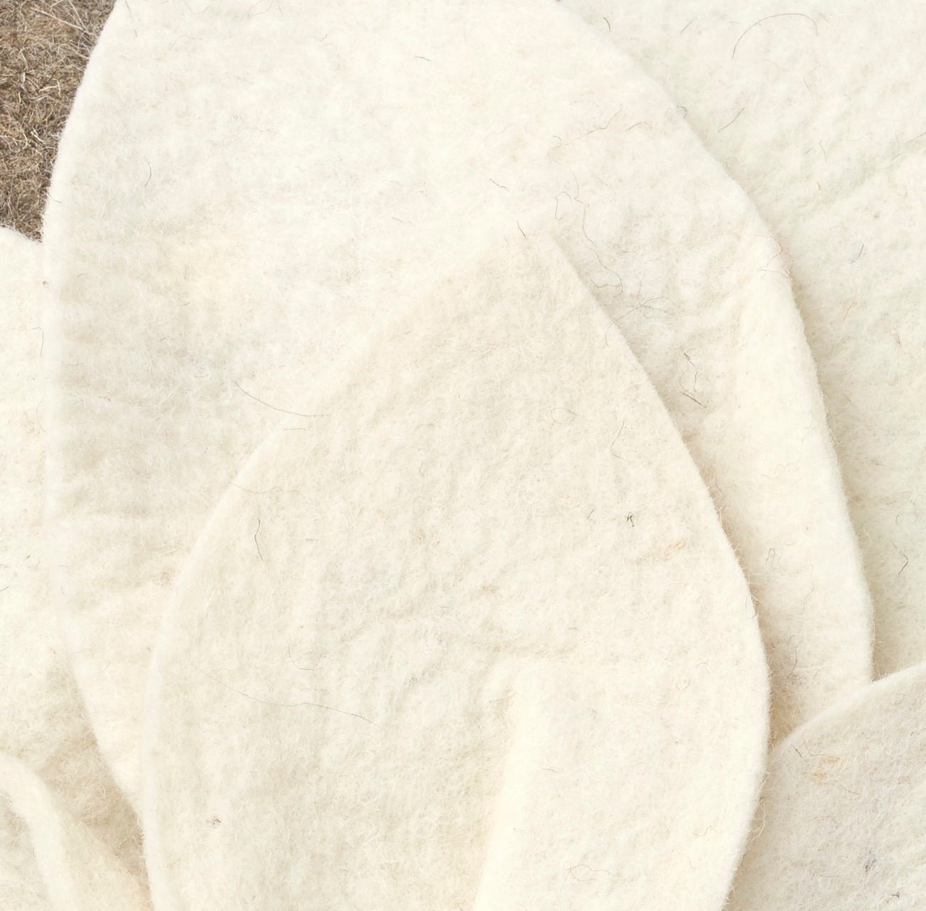 Hand Felted Wool Pillow - 3D Flower Cream Gray - 20" Arcadia Home