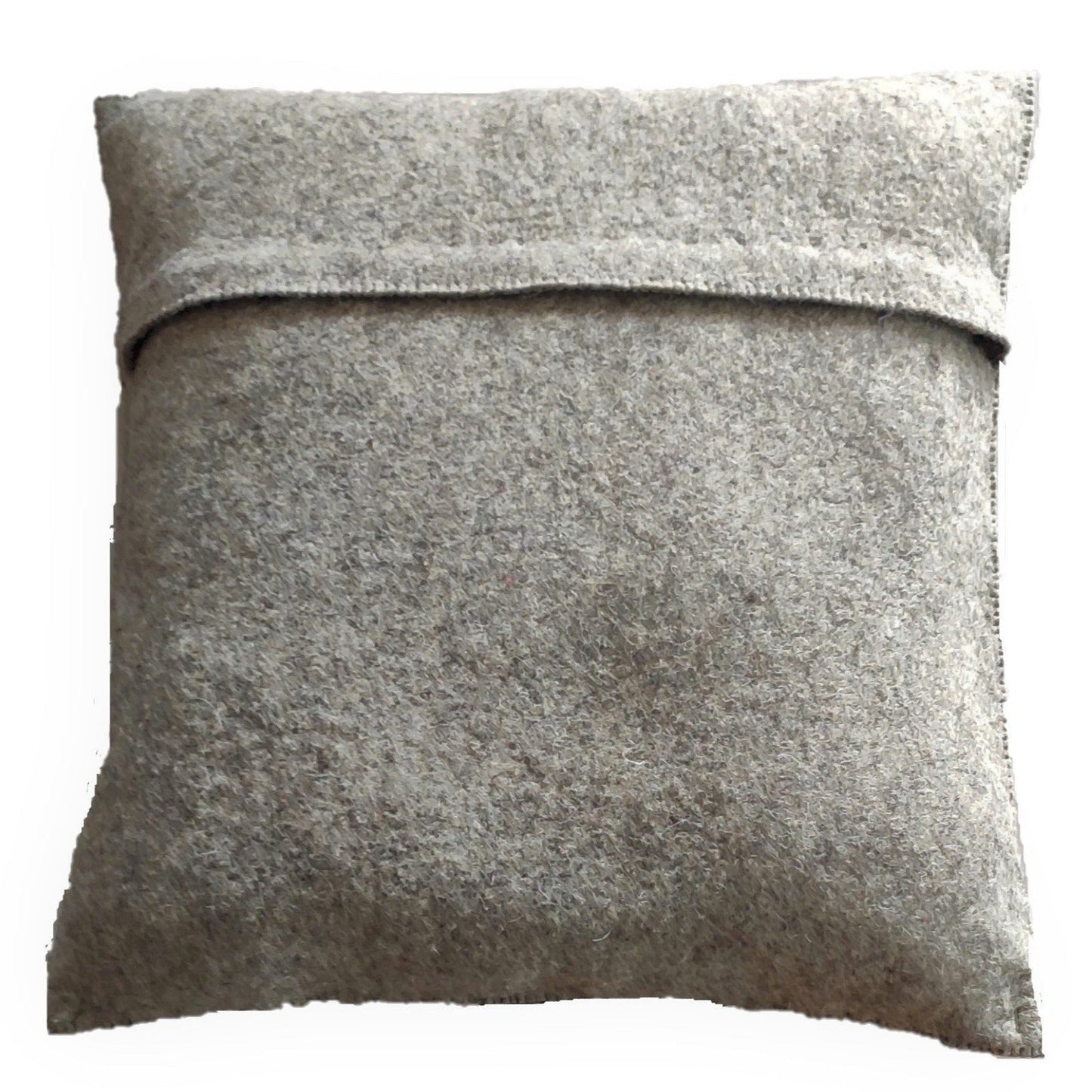 Hand Felted Wool Pillow - Cream Bear Silhouette Gray - 20" Arcadia Home