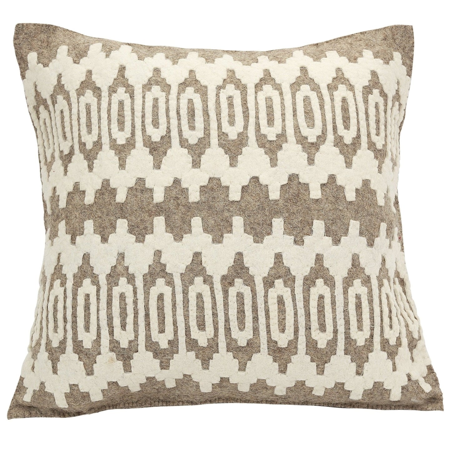 Hand Felted Wool Pillow - Scandinavian Design Gray - 20" Arcadia Home