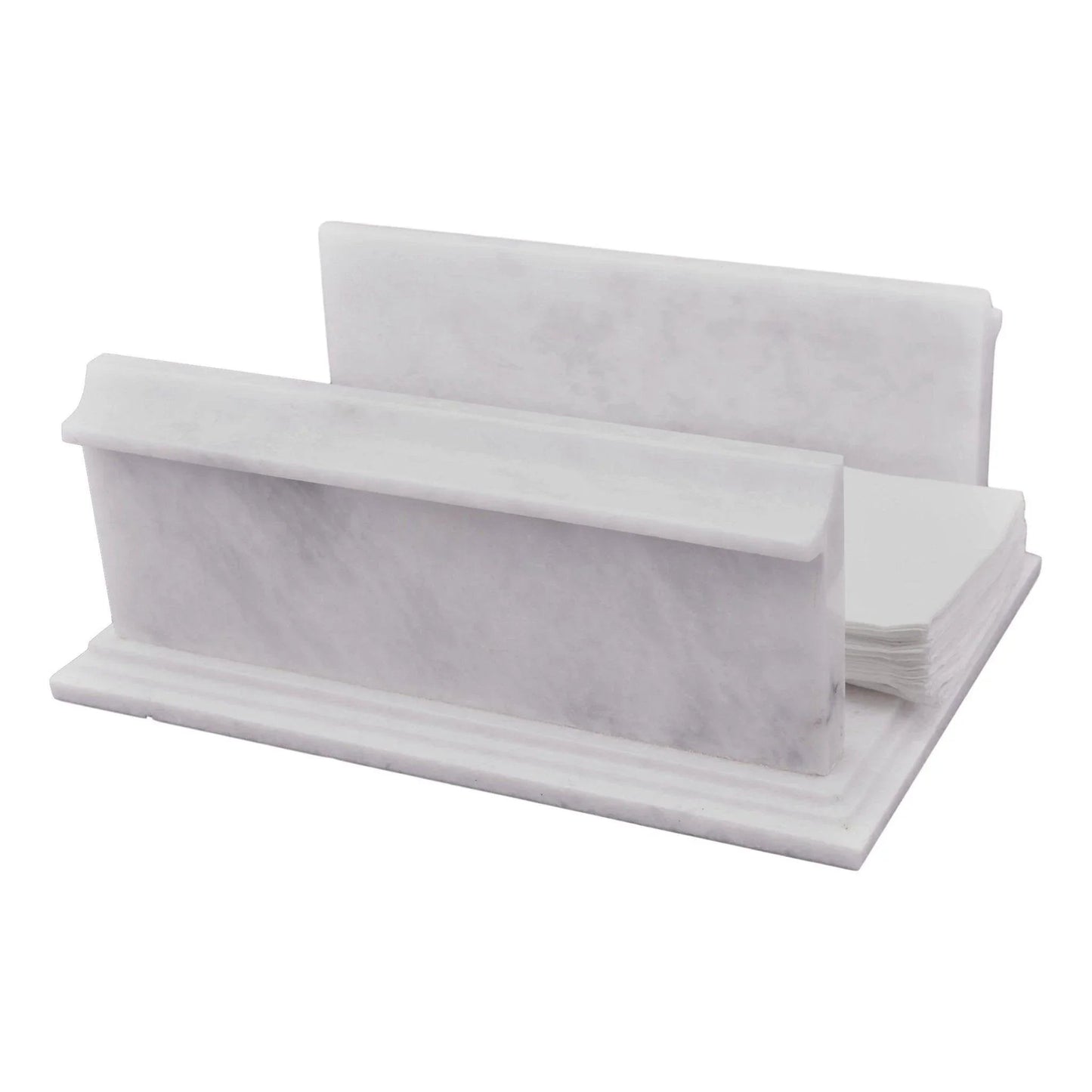 Hand Towel Holder of White Marble
