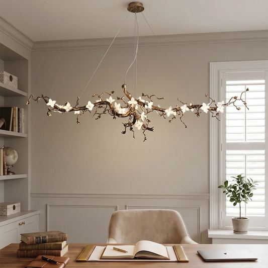 Handcrafted Sculptural Floral Branch Chandelier