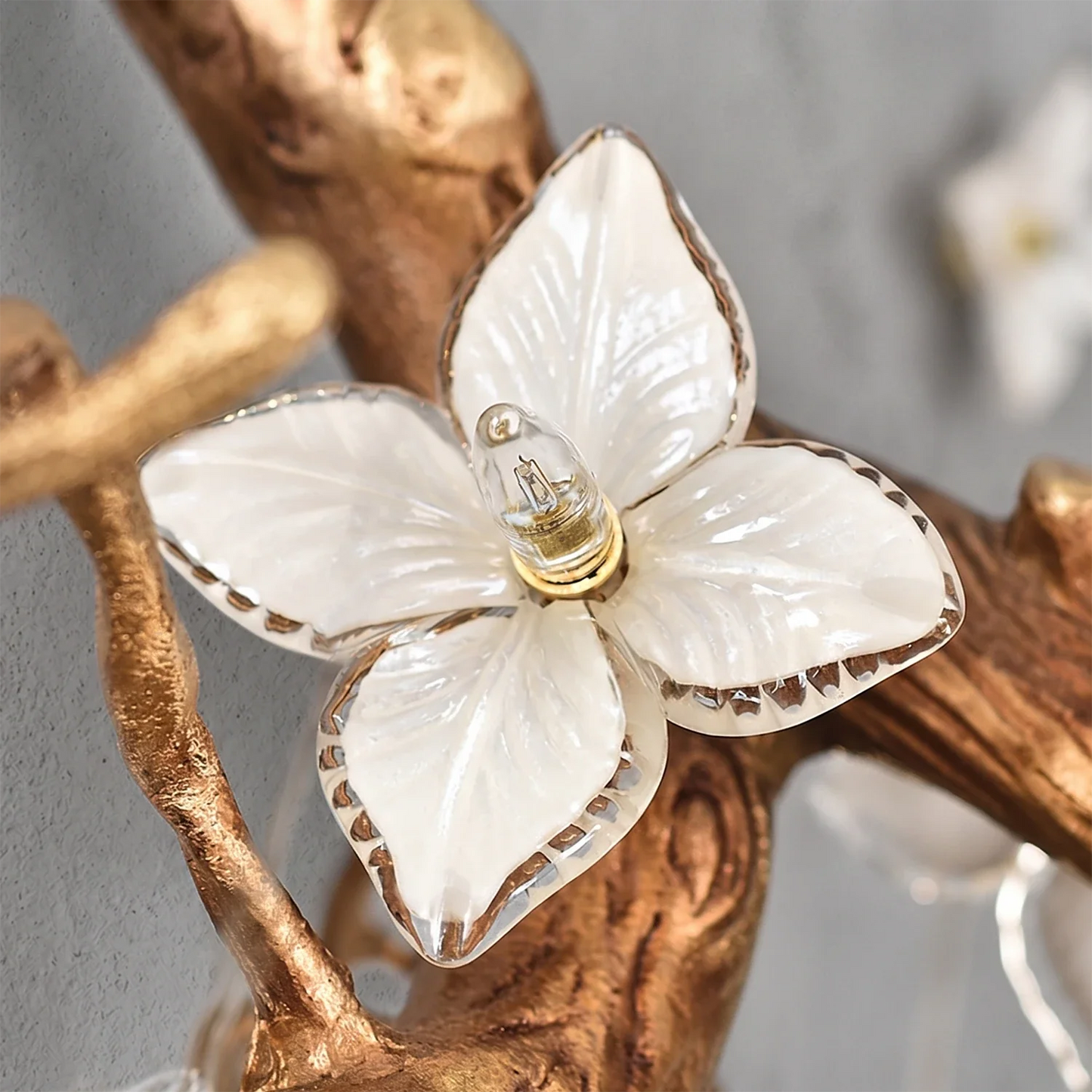 Handcrafted Sculptural Floral Branch Chandelier