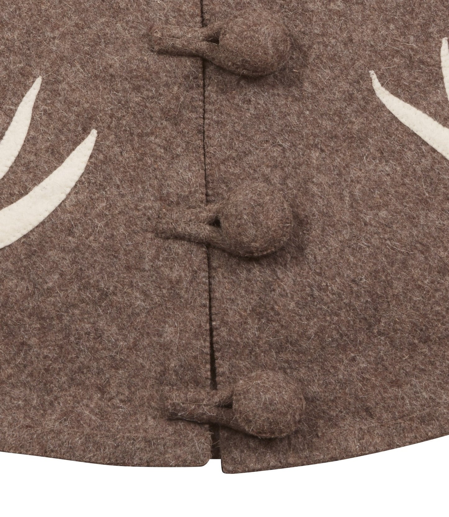 Handmade Felt Antlers Gray Christmas Tree Skirt 60" / 72" Arcadia Home