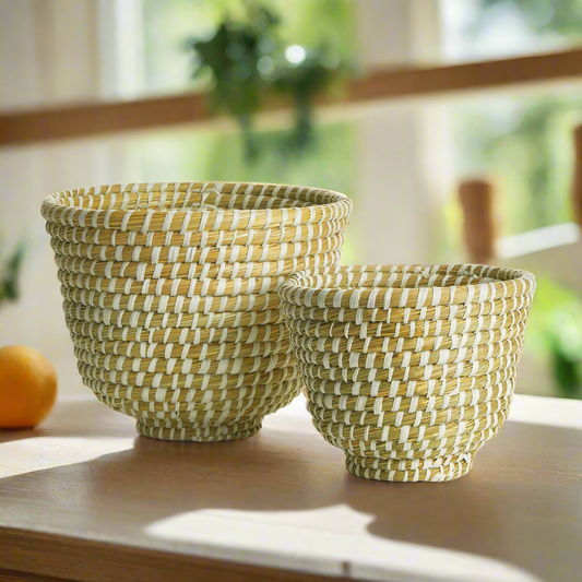 Handwoven Rivergrass Fruit Bowls (Set of 2)