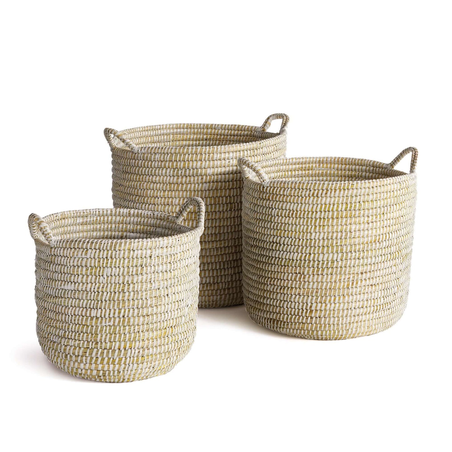 Handwoven Rivergrass Storage Baskets for Coastal Decor (Set of 3)