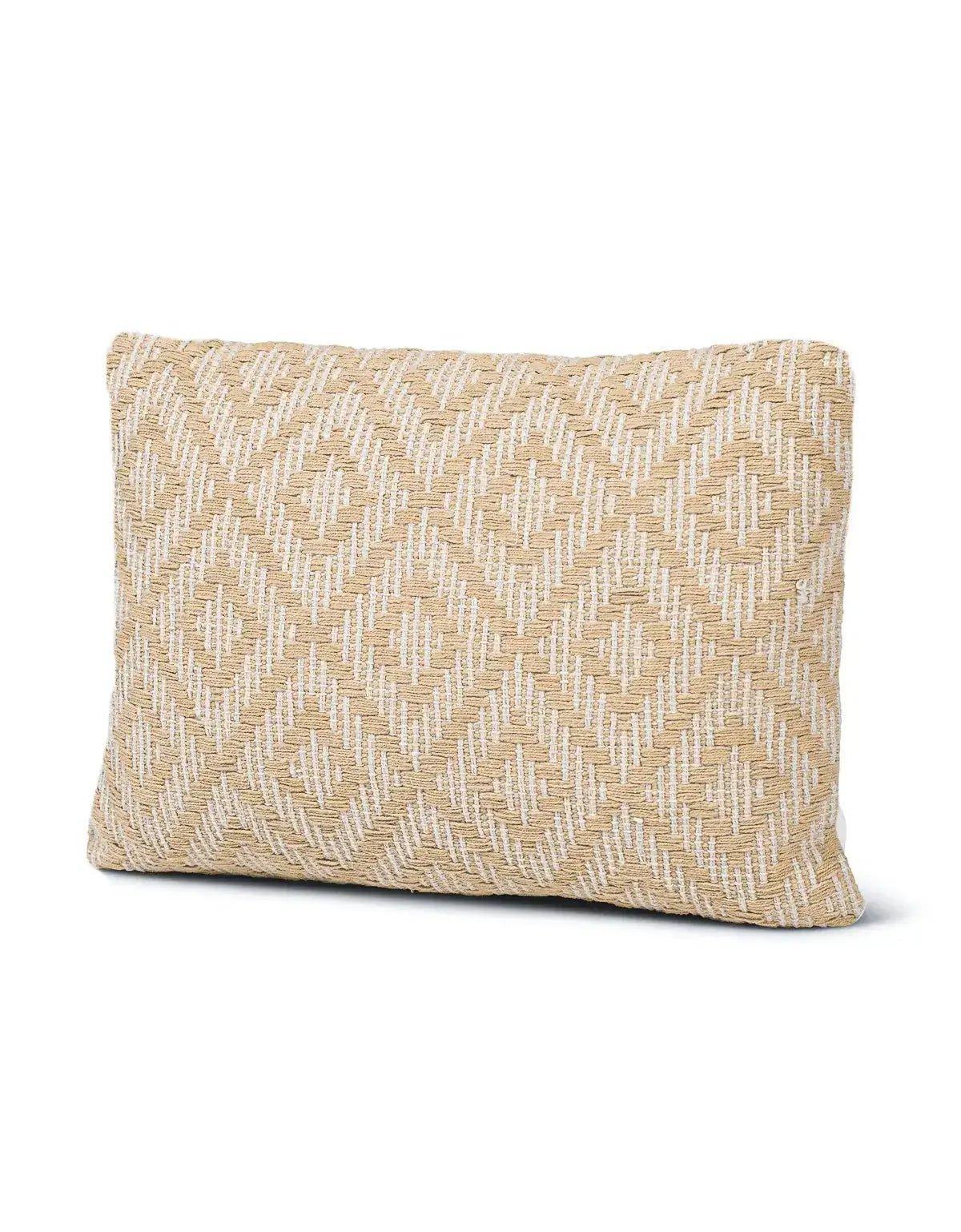 Handwoven Yellow Diamond Pillow Cover