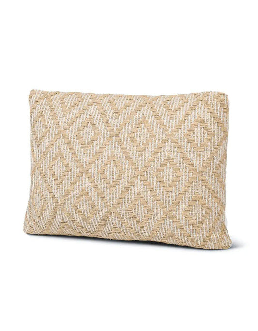 Handwoven Yellow Diamond Pillow Cover