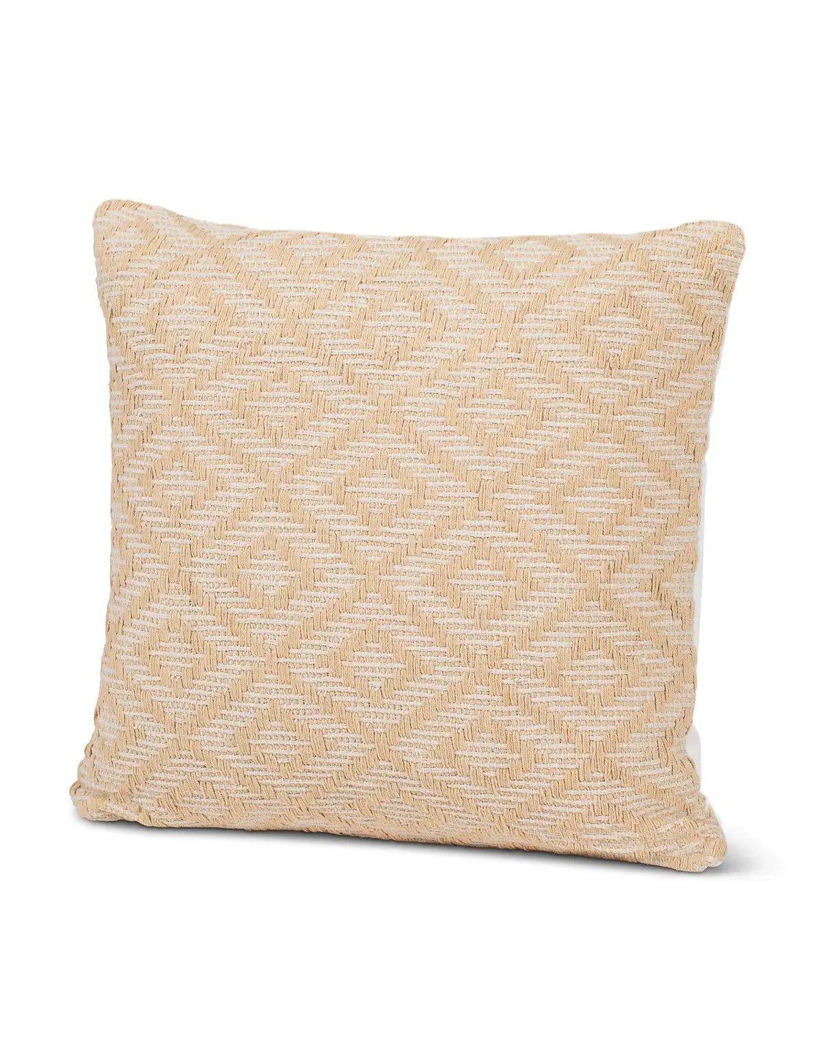 Handwoven Yellow Diamond Pillow Cover