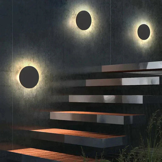 Cassandra's Waterproof Square and Round Wall Lamps - Contemporary Outdoor Lighting