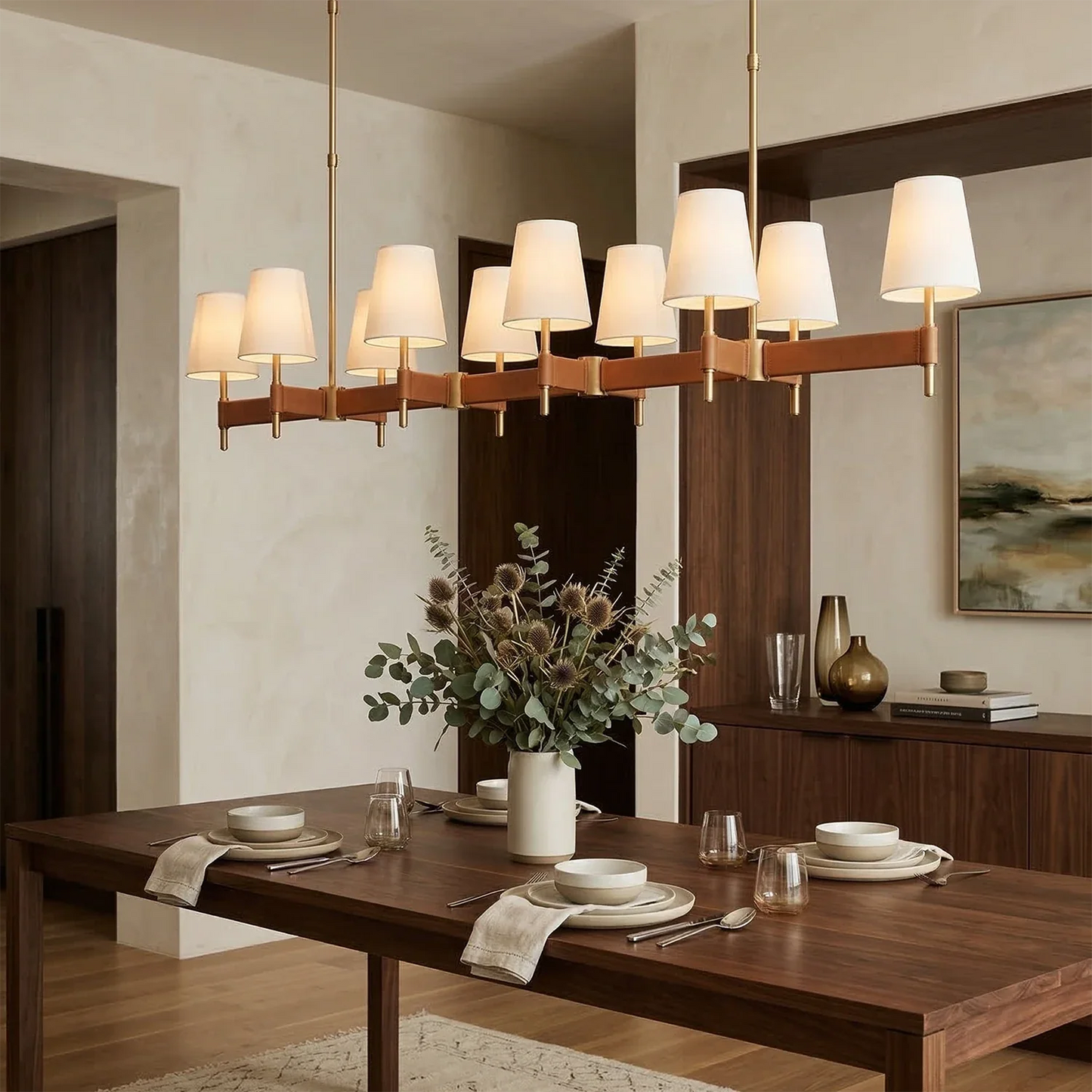 Hastings Leather Chandelier