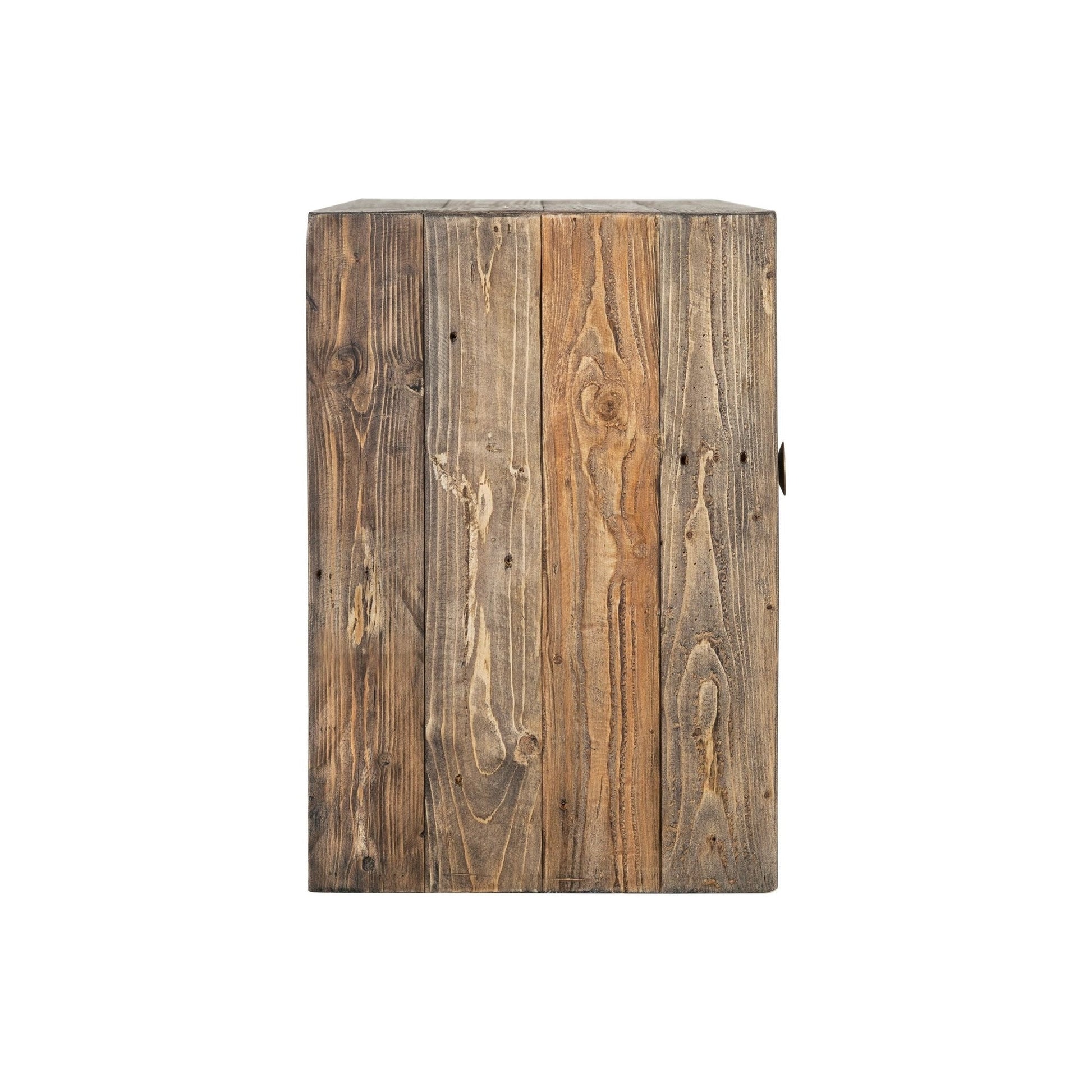 Hayes TV Console featuring a unique Wheat finish and reclaimed pine wood construction.