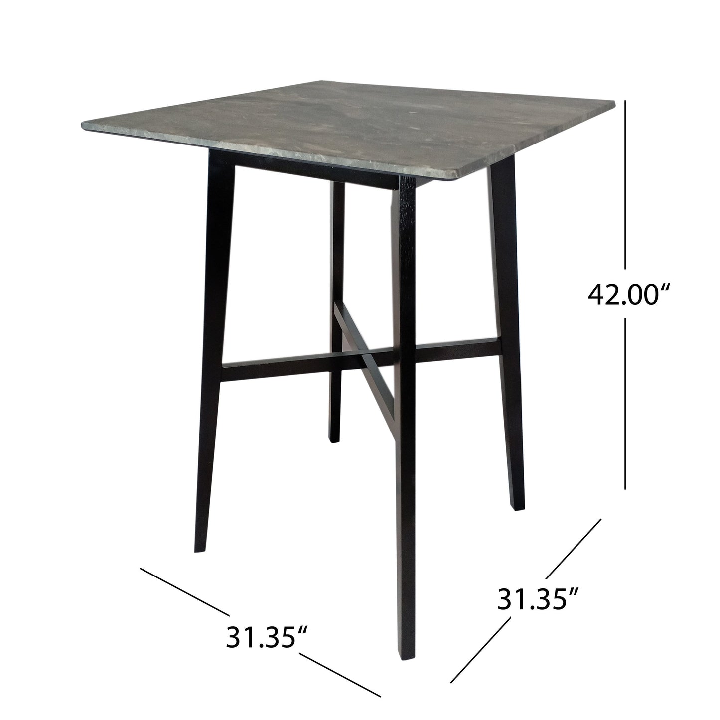 Modern Bar Height 42" Dining Table