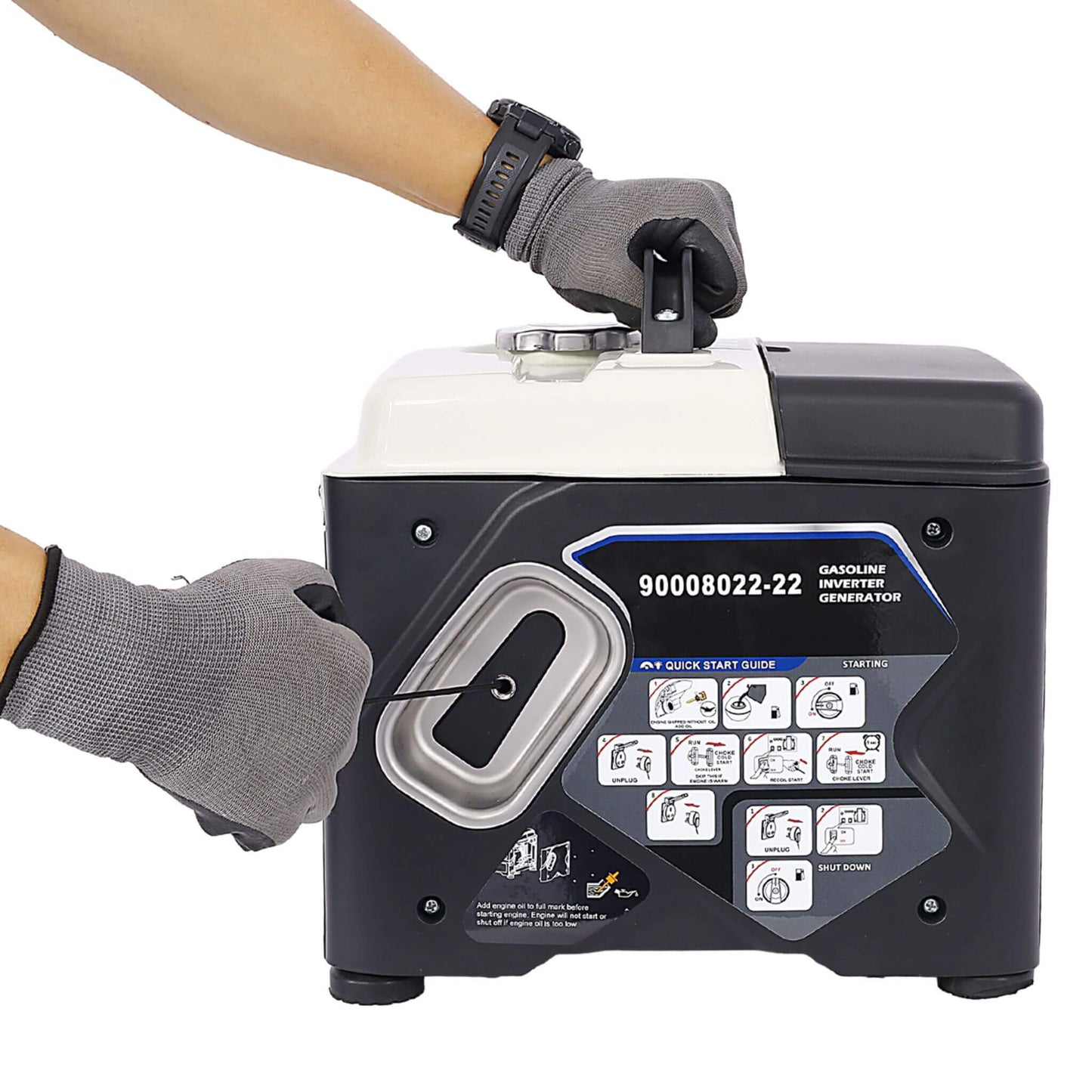 Heavy Duty 1200W Ultra-Quiet Portable Gas engine Inverter Generator (SAK54675)