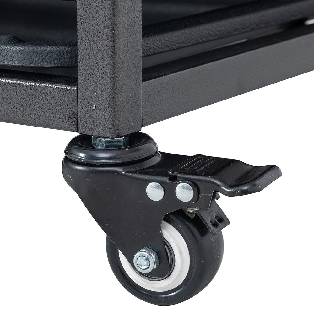 Heavy Duty Carbon Steel Dog Kennel Cage Crate W/ Sloped Roof And Wheels, 48" (SAK73812)