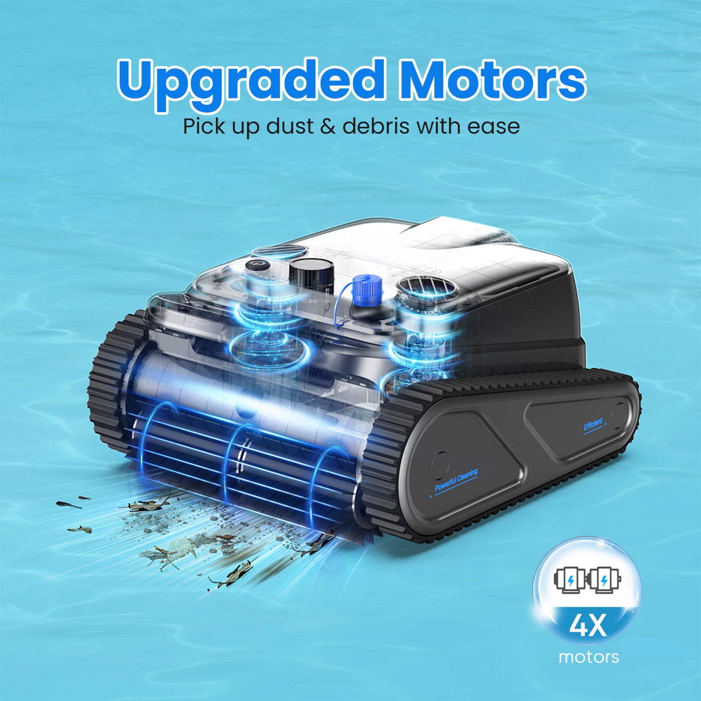 Heavy Duty Cordless Wall Climbing Robotic Pool Vacuum Cleaner (SAK80239)