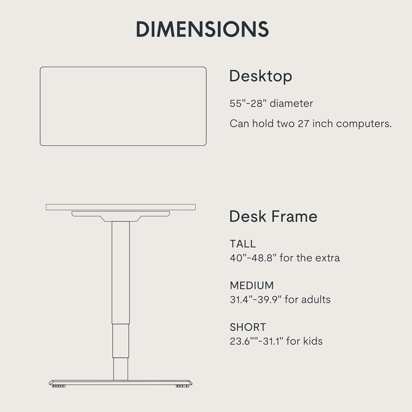 Height Adjustable Electric Standing Desk with Ergonomic Workspace