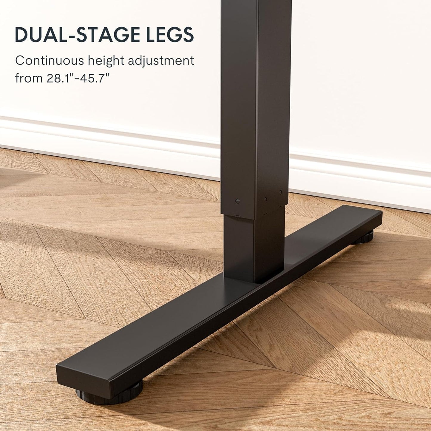 Height Adjustable Electric Standing Desk with Smooth Surface