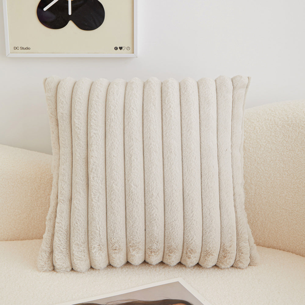 Pack of 2 Polyester Blend Throw Square Pillow Cover & Insert reversible sides, removable cover size 18x18 inch