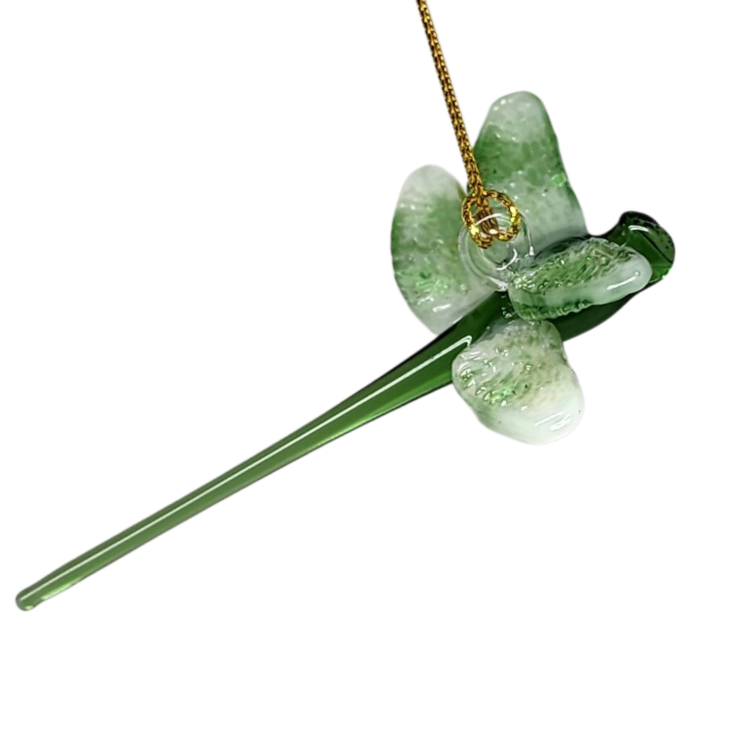 Egyptian Glass Dragonfly Ornament - Green