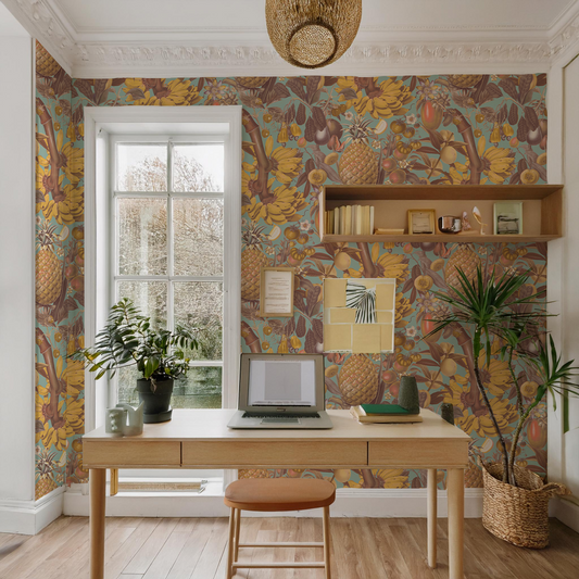 Juicy Fruit Wallpaper, mint and yellow