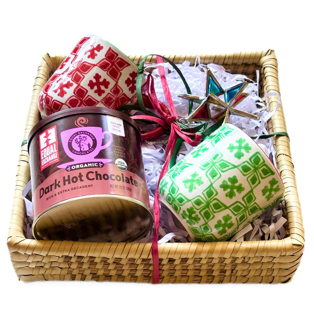 Hot Chocolate for Two Gift Set with Mugs and an Ornament