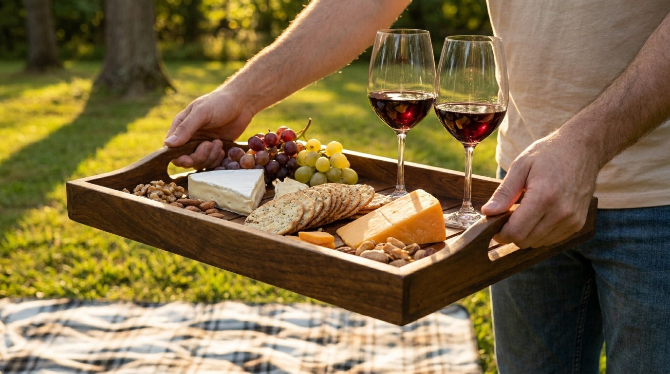 Rectangular Mango Wood Serving Tray Large