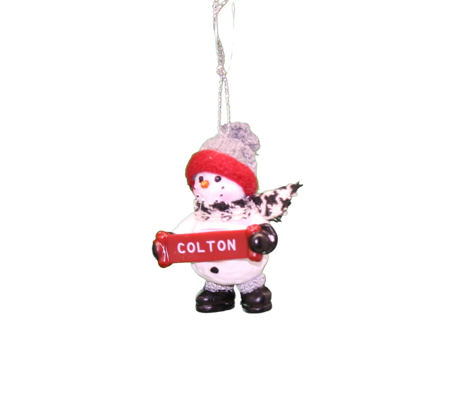 Cozy Snowman Ornament (Letters A - F) -