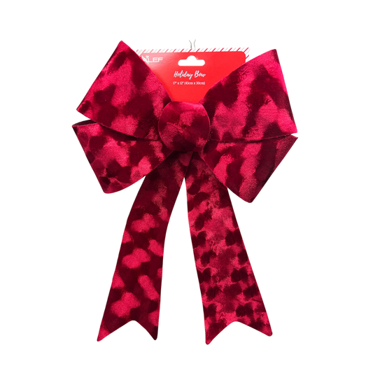 Luxury Deep Red Velour Bow