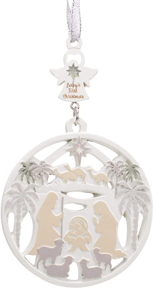 Soft White Angel Nativity Ornament - Baby's First
