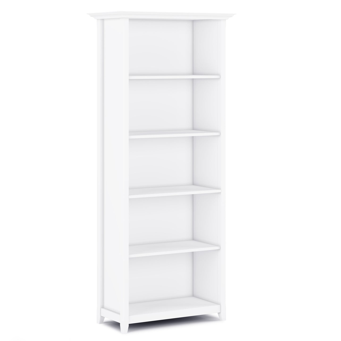 Amherst 30 Inch Solid Wood 5 Shelf Bookcase