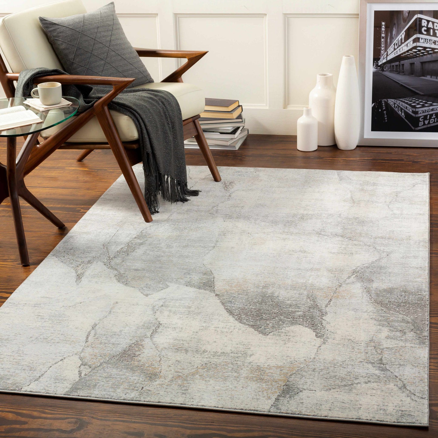 Hulme Gray Marble Luxe Rug