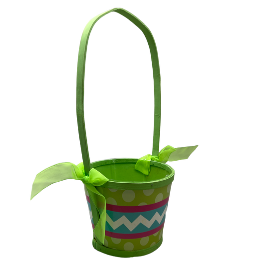 Basket Chevron/Dots Green - Green