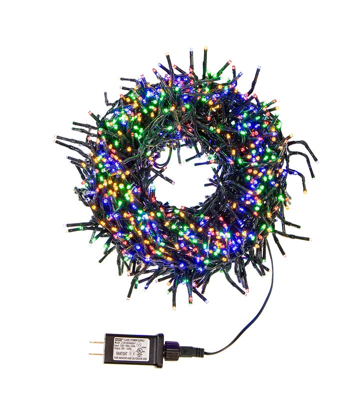 1000-Light Multi-Color LED Cluster Light Set