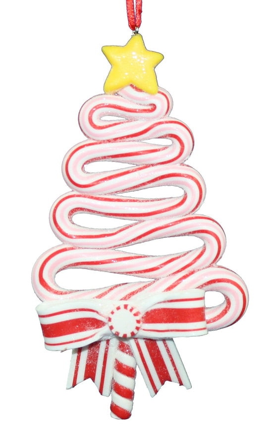 Candycane Treats Hanging Ornament - Red Tree