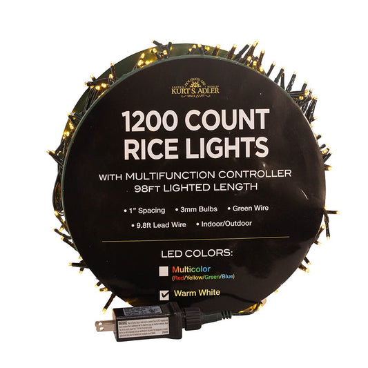 1200-Light Warm White LED Rice Light Set